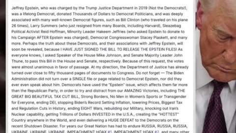 Have you heard the good word Trump Signs 🎶 🎵 EPSTEIN BILL