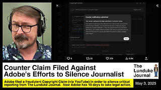 Counter Claim Filed Against Adobe's Efforts to Silence Journalist