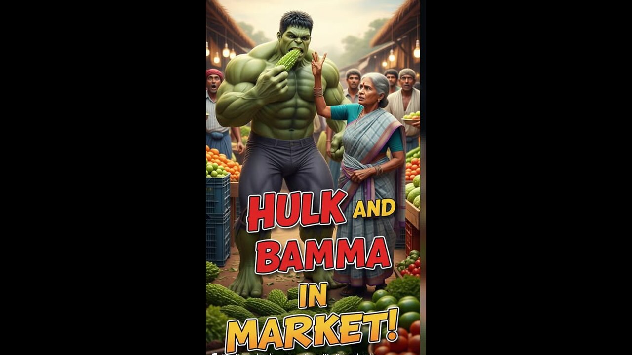 Hulk and grand mother in market
