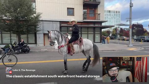 Brokeback Mountain #Cowboy Tries To Intimidate #Tommy Boi At #Portland #ANTIFA #ICE #Protest