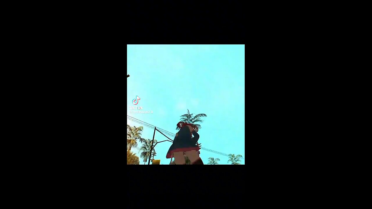 Kasane Teto killing GTA SA NPCs with Fukkiretta in the background