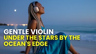 Starry Beach Violin Vibes