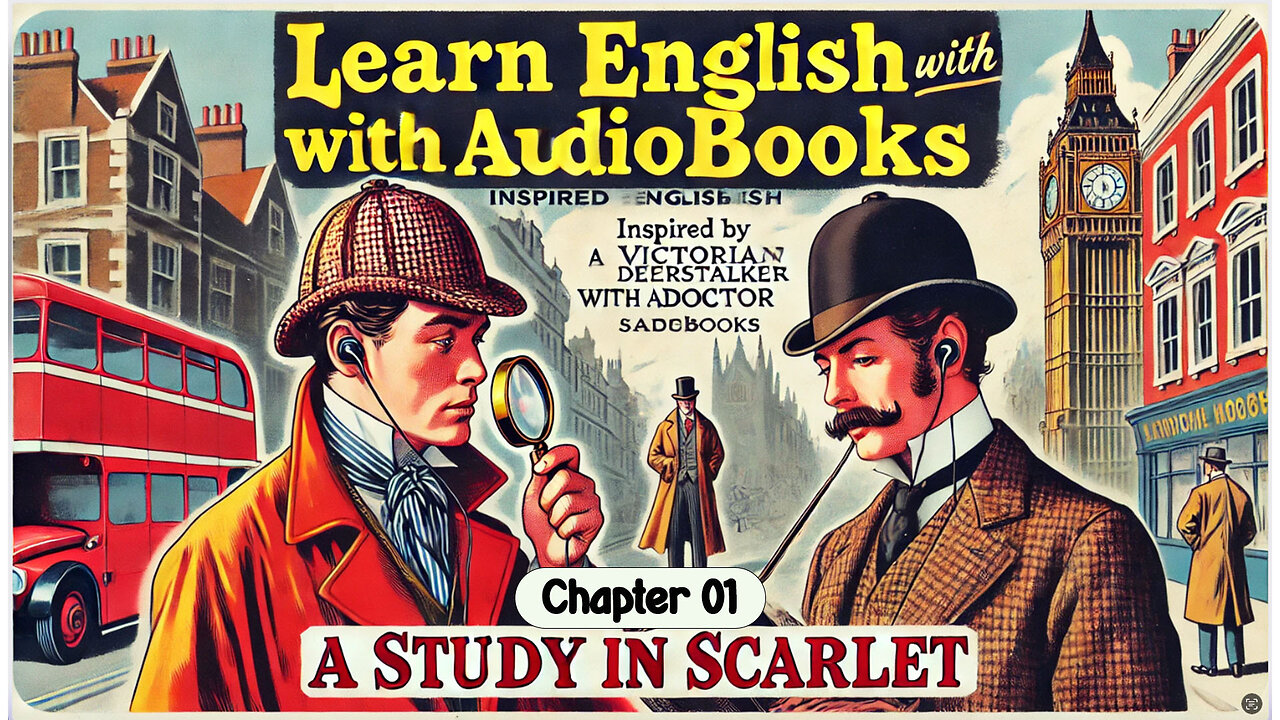 Live English Audiobook: #SherlockHolmes "Study in Scarlet" Ch.1 2/2 Advanced Vocab! #LearnEnglish