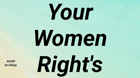 Your Women right's
