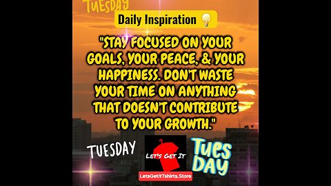🗣Stay Focused On Your Goals, Your Peace, & Your Happiness‼️❤️#DailyInspiration #MorningQuote #Quote