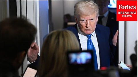 Trump Speaks To Reporters As Tariffs Rock Stock Market