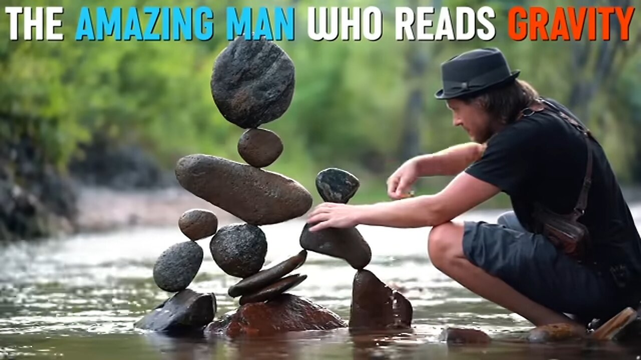 Amazing Man Who Reads Gravity - Mind Blowing Stone Balancer