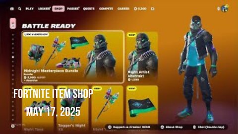 Fortnite Item Shop|May 17, 2025(*New* Midnight Masterpiece Bundle)