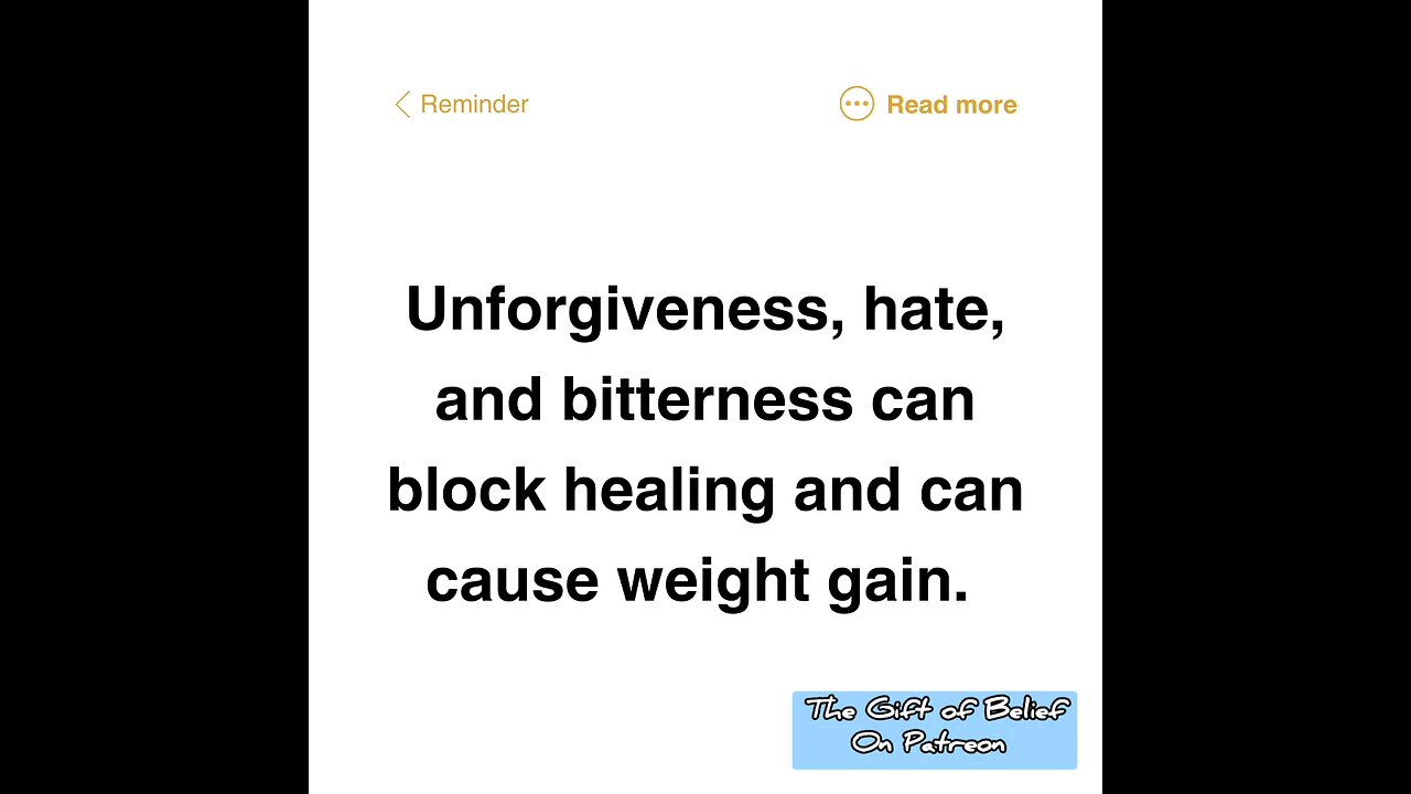 there could be an underlying emotional or spiritual block 🚫 unforgiveness