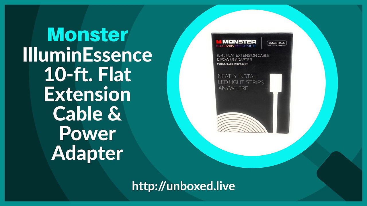 Monster IlluminEssence 10-ft. Flat Extension Cable & Power Adapter - PLUGHITZ Live Unboxed