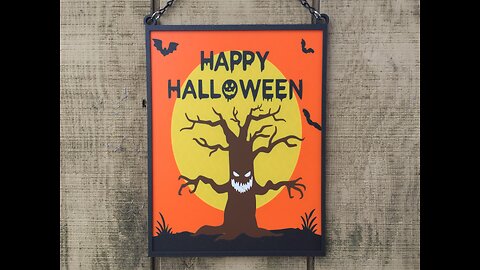 Halloween Scary Tree Sign