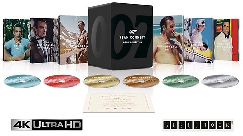 007: James Bond - Sean Connery 6-Film Collection [Limited Edition Steelbook Library Case 4K UHD]