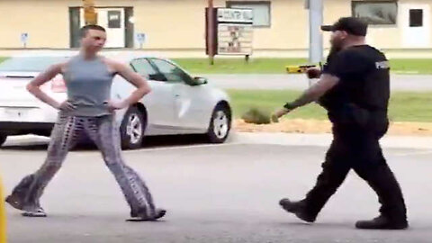 Stupid Feminist Gets Tased