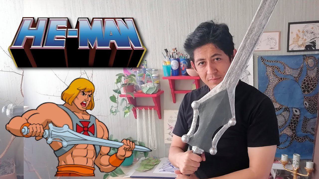Como hacer una Espada de HE-MAN - cartón y papel maché