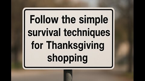 Thanksgiving shopping public service announcement