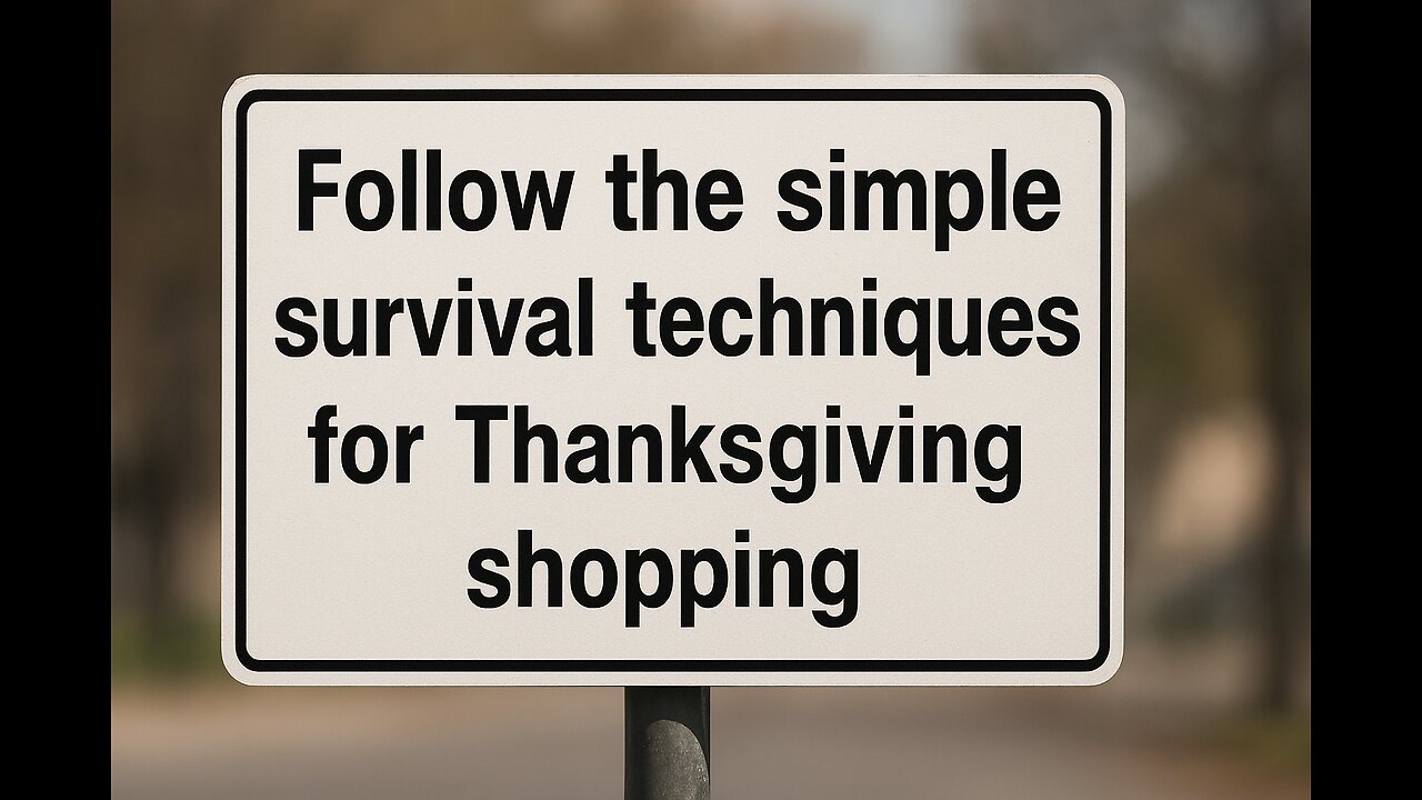 Thanksgiving shopping public service announcement