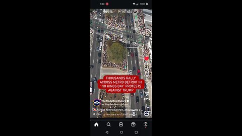 No Kings March Detroit 10-18-25