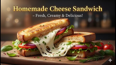 “Homemade Cheese Sandwich Recipe — Fresh, Creamy & Delicious in Every Bite!”