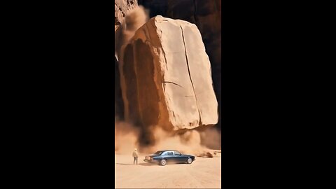 Giant Boulder Falls on Rolls-Royce—Unbelievable!