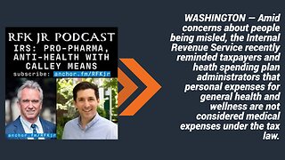 RFK Jr. : PRO- Pharma, Anti-Health with Calley Means