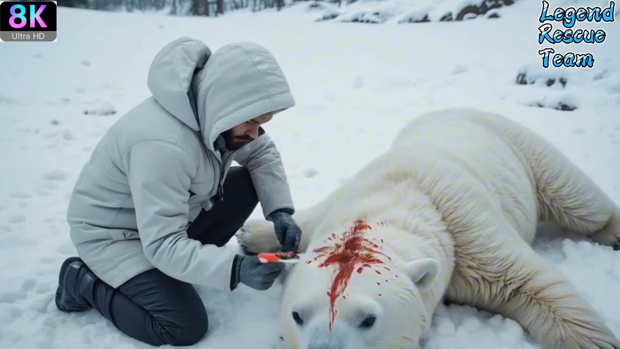 RESCUING AN INJURED POLAR BEAR: A MISSION OF HOPE! 🚑**