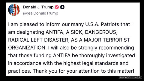 ZIONIST TRUMP DECLARES ANTIFA TERRORIST ORG.; WHAT U ARE NOT BEING TOLD!