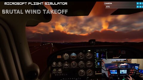 🌪️ Thrown Off the Runway at 4AM in Brutal Winds! | MSFS 2020 Virtual Cessna 172 Takeoff 🇸🇰