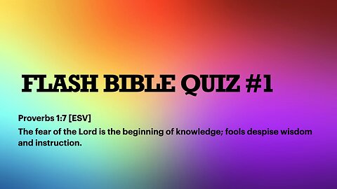 Flash Bible Quiz 1