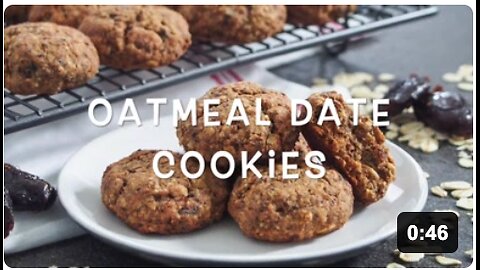 Naturally sweetened oatmeal date cookies