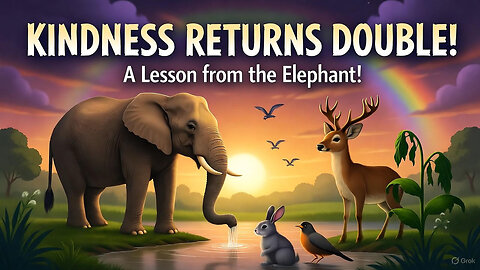 The Elephant Who Shared His Water | Heart Touching Motivational Story | Helping Others Life Lesson