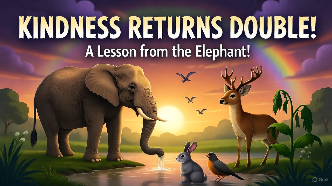 The Elephant Who Shared His Water | Heart Touching Motivational Story | Helping Others Life Lesson