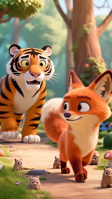 🦊 Fox vs Tiger 🐯 | Funniest Jungle Animation Story