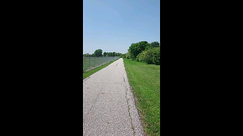 trail section on windy day