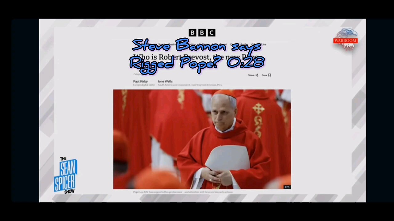 Steve Bannon says Pope Leo Rigged