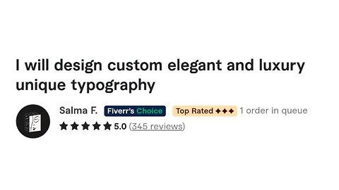 I will design custom elegant and luxury unique typography