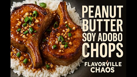 Peanut Butter Soy Adobo Chops | FlavorVille Chaos 🥘🔥🥜