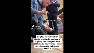 Ivan Skoko, a Black Belt Brazilian jiu-jitsu Champ stops migrant from robbing girl