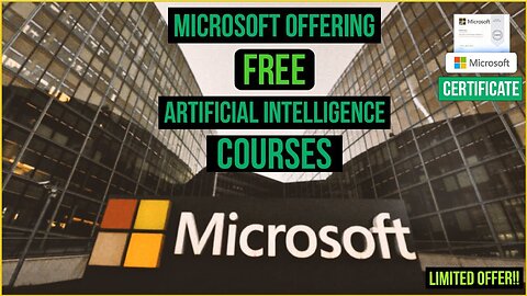 Get FREE AI Courses With CERTIFICATES From Microsoft | Free Courses On AI By Microsoft