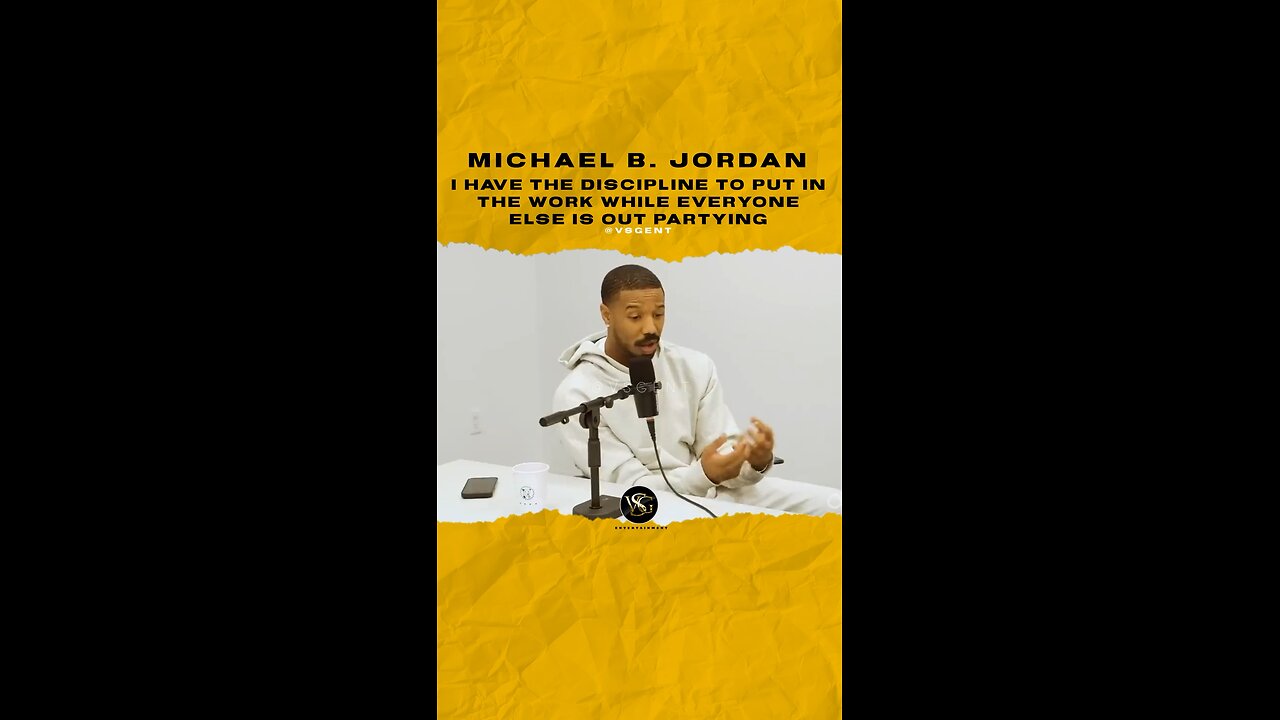 @michaelbjordan I have the discipline to put in the work while everyone else is out partying