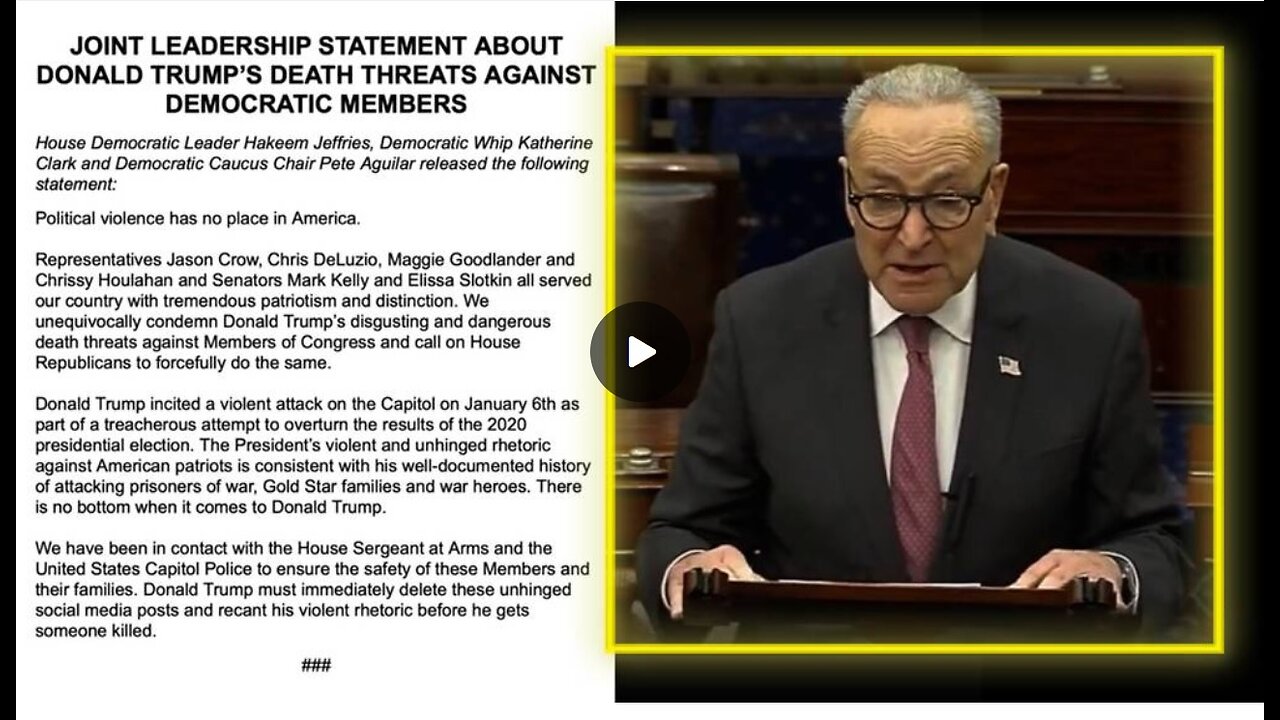 HANG TRAITORS: Senator Schumer Misrepresents President Trump's Warning