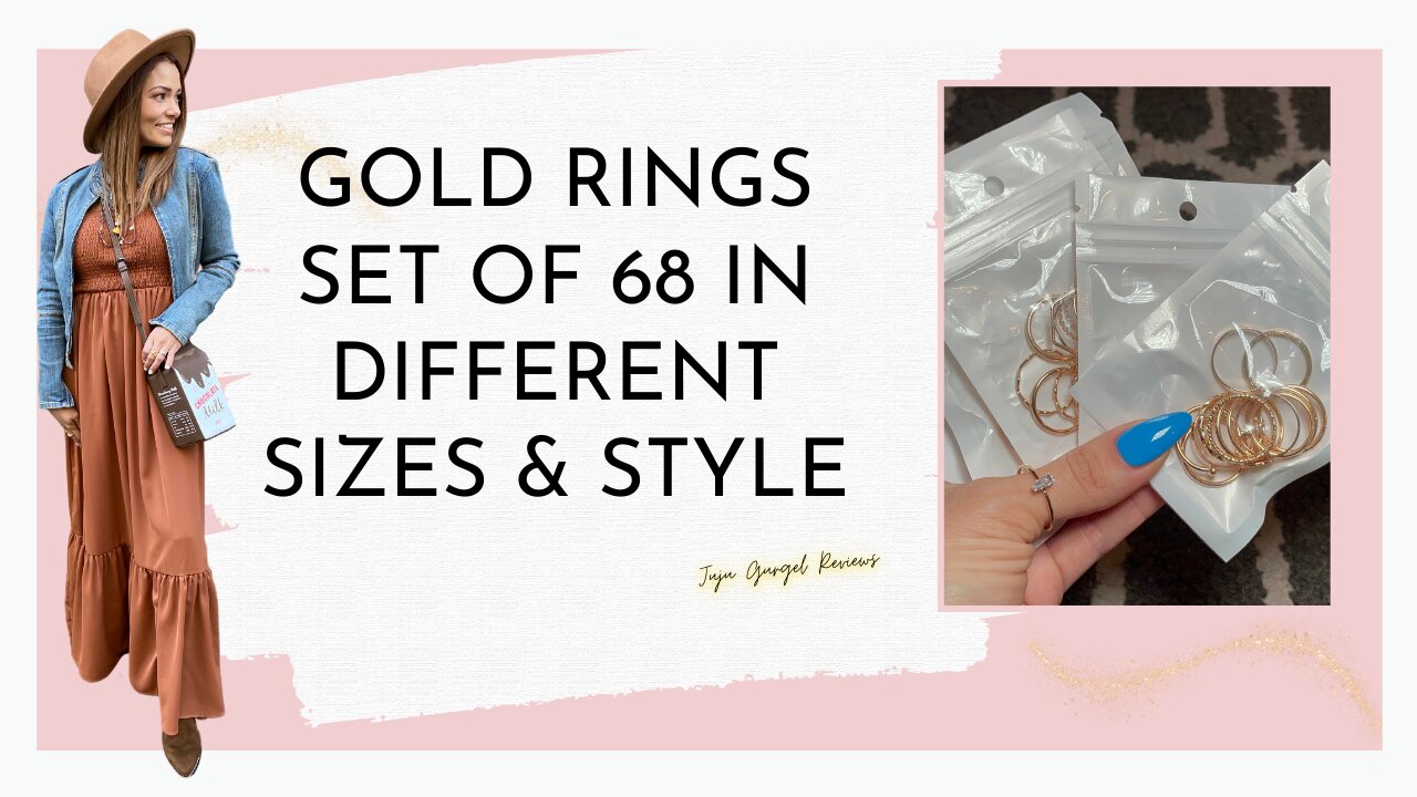 Gold rings set of 68 in different sizes & style review