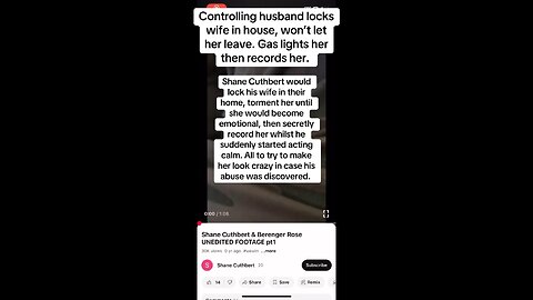 Shane Cuthbert gas lights wife Berenger Rose PART 1