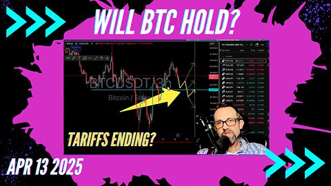 Tariffs Scaled Back. $Bitcoin Pump? Weekly Market Forecast 4/13/25: $Forex $Stocks $Gold $Silver 