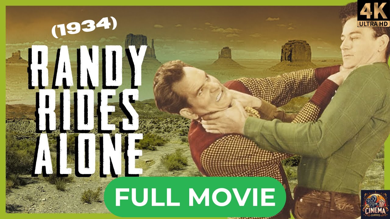 Randy Rides Alone (1934) John Wayne | Western, Action, Mystery, Romance Colorized Movie