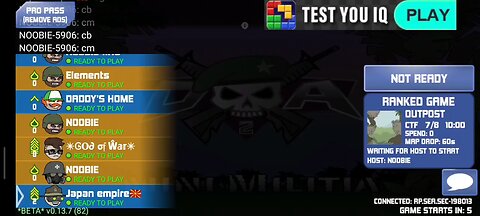 Mini militia 4 Vs 4 Match only for pro players