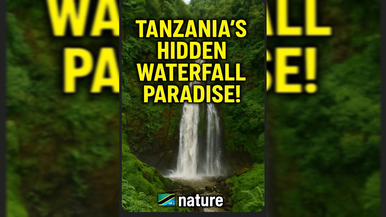 "Tanzania's Hidden Waterfall Paradise! 🌊🇹🇿 #nature"