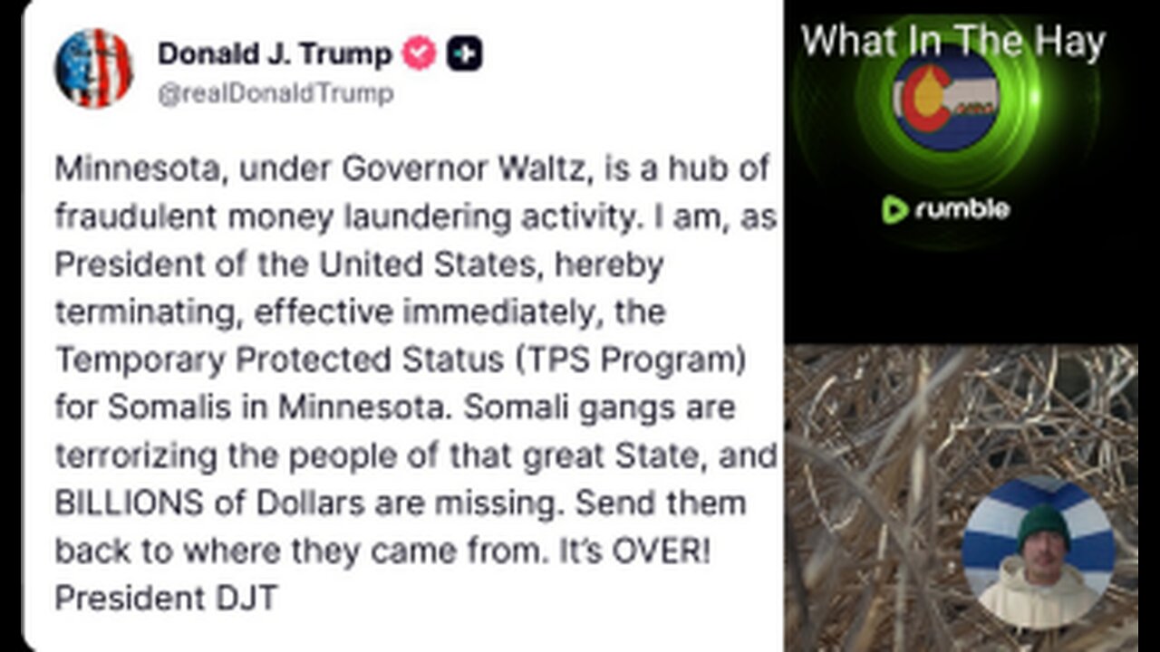 TRUMP TERMINATES SOMALIS Temporary Protected Status in MINNESOTA