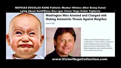 Pathetic Wife Beating Wanker Whines After Being Outed Lying About SonOfEnos Max Igan Victor Hugo