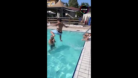 Kid jumps in the pool and I am LMFAO.