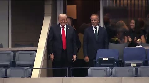 Crowd cheers Trump at US Open